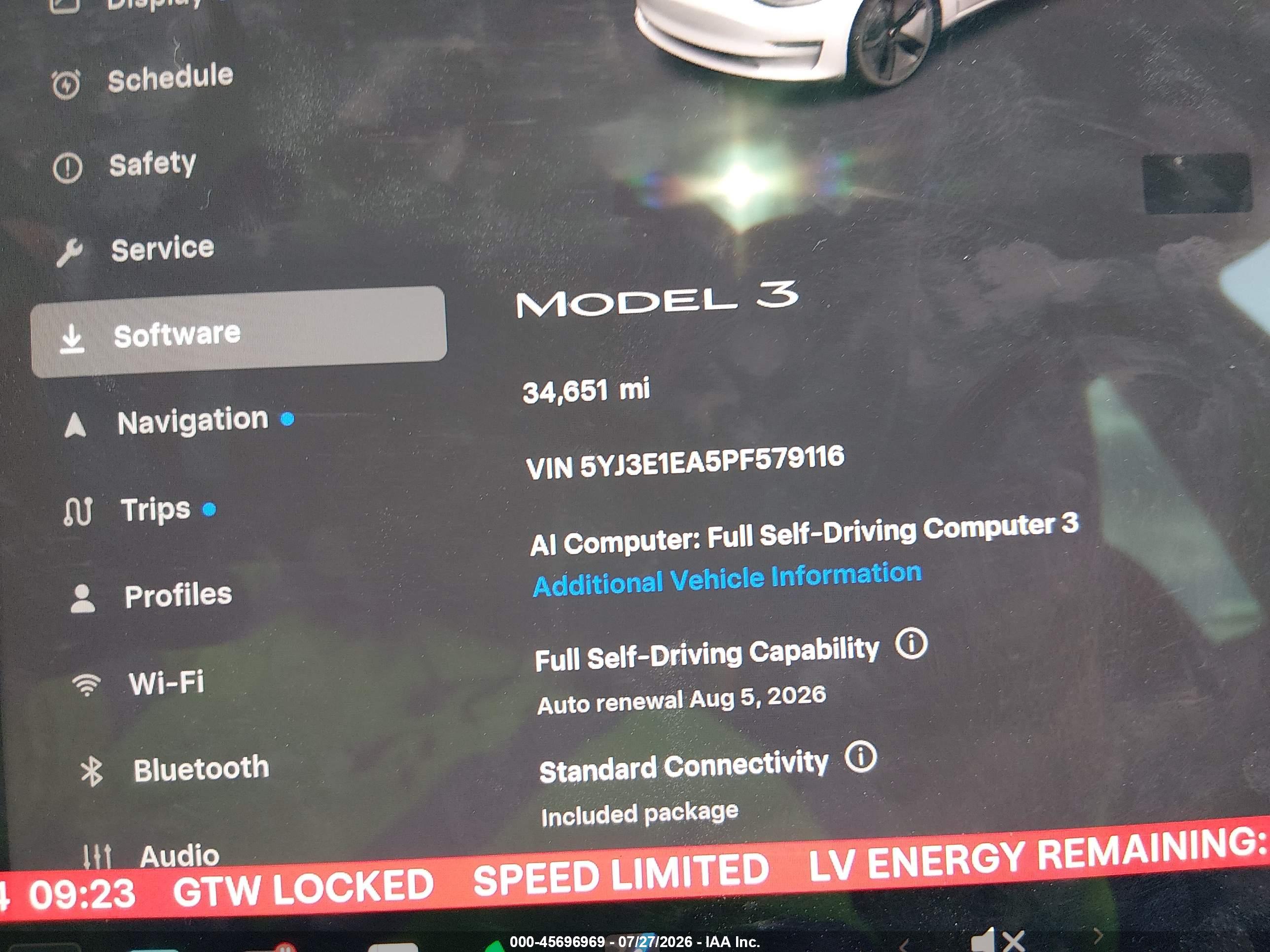 2023 TESLA MODEL 3 REAR-WHEEL DRIVE