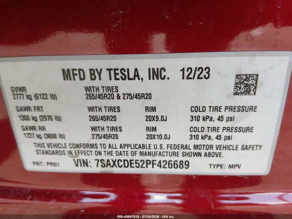 2023 TESLA MODEL X