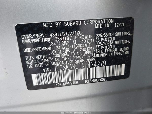2022 SUBARU FORESTER TOURING
