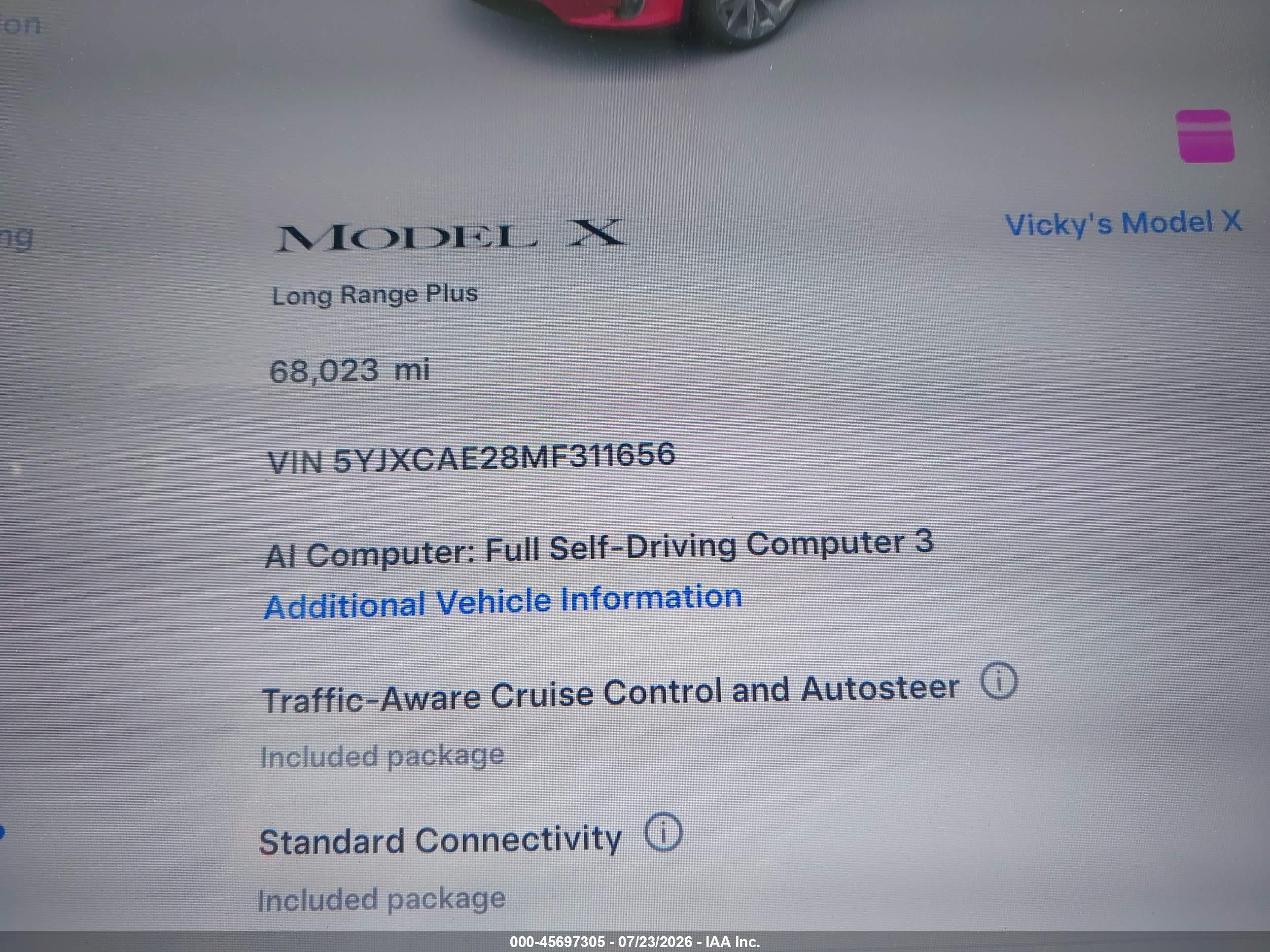 2021 TESLA MODEL X