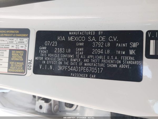 2023 KIA FORTE GT-LINE