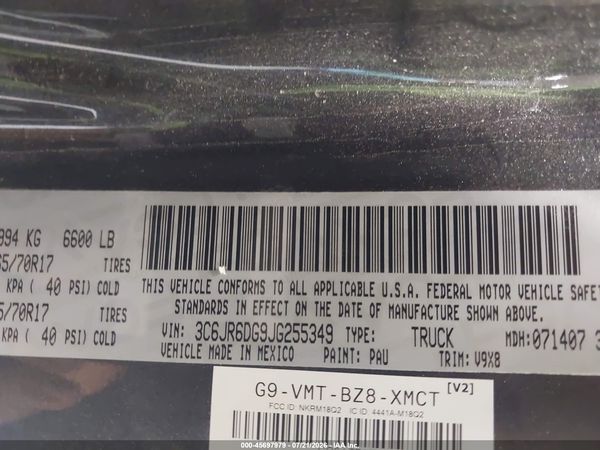 2018 RAM 1500 TRADESMAN  4X2 8' BOX