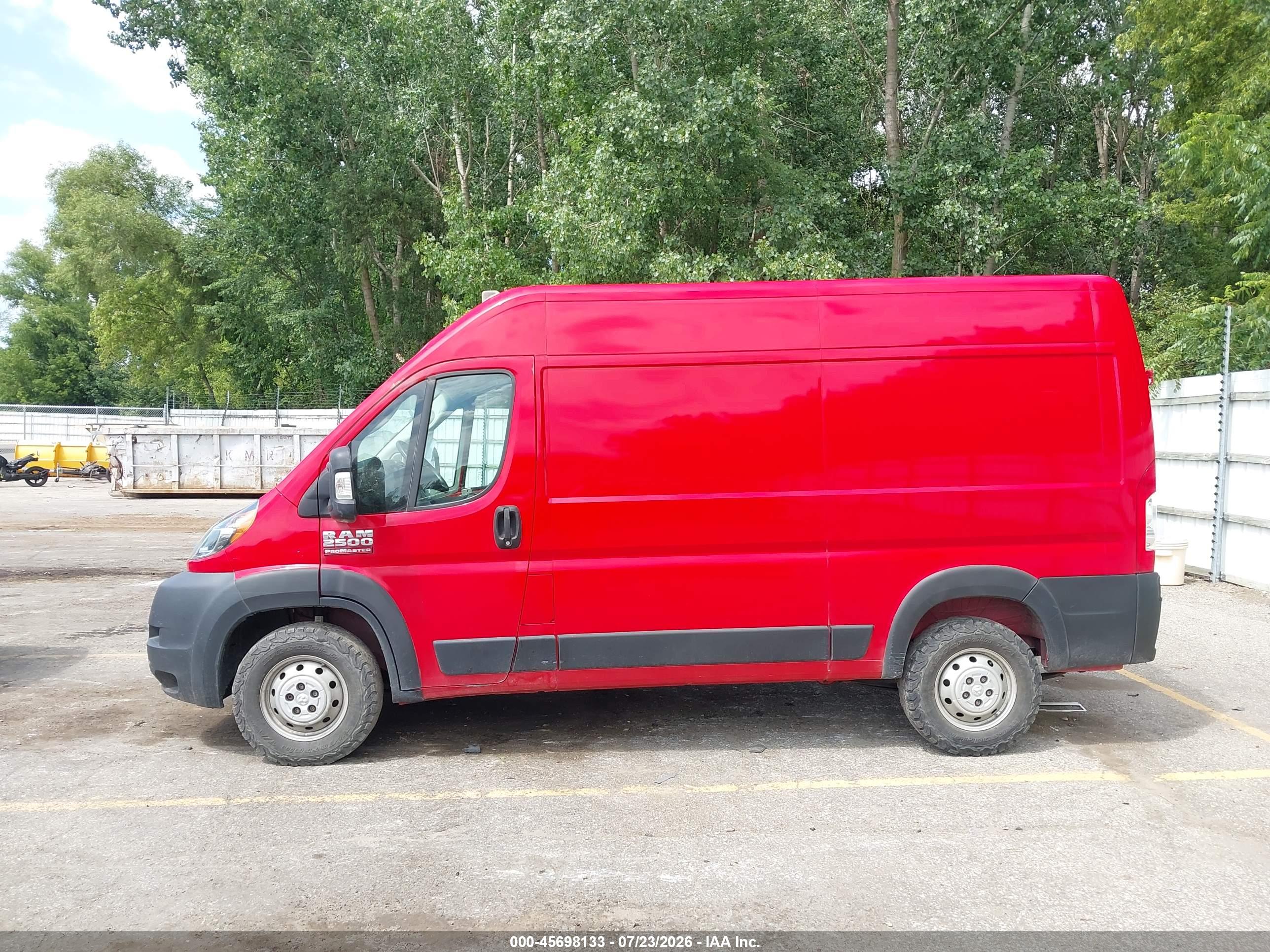 2020 RAM PROMASTER 2500 HIGH ROOF 136 WB