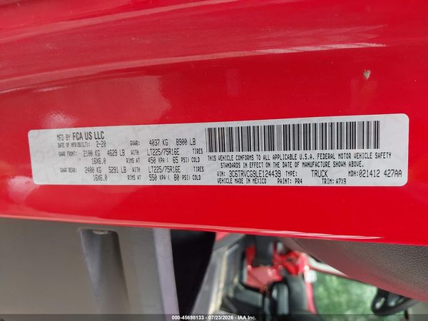 2020 RAM PROMASTER 2500 HIGH ROOF 136 WB