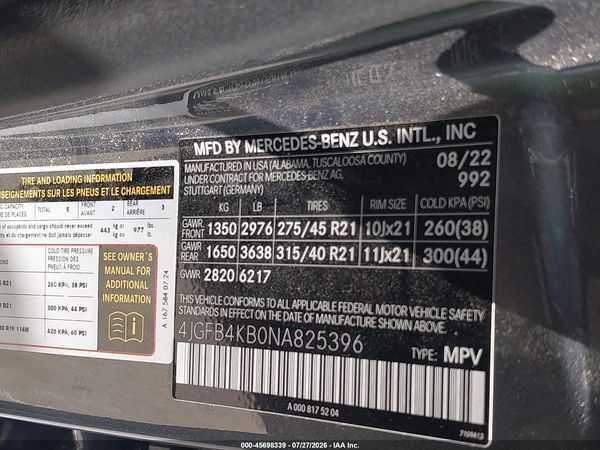 2022 MERCEDES-BENZ GLE 350 4MATIC — I9