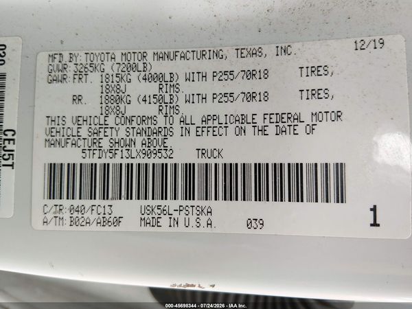 2020 TOYOTA TUNDRA SR5