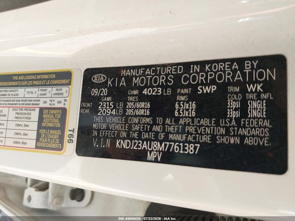 2021 KIA SOUL LX