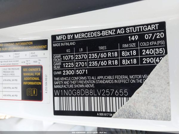 2020 MERCEDES-BENZ GLC 300 GLC300