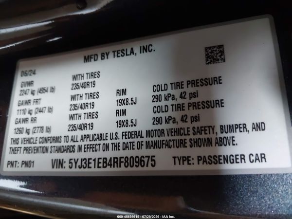 2024 TESLA MODEL 3