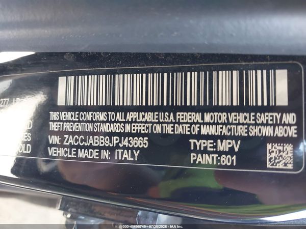 2018 JEEP RENEGADE LATITUDE FWD