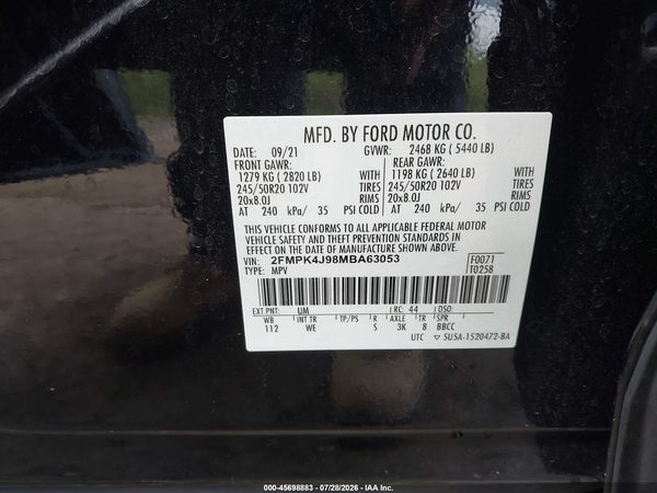2021 FORD EDGE ST-LINE
