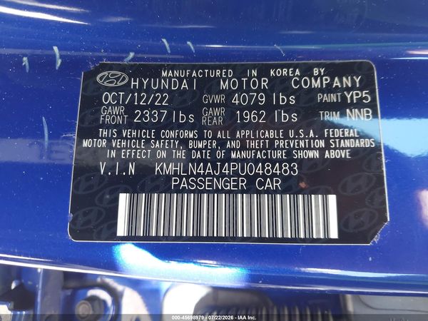 2023 HYUNDAI ELANTRA HYBRID LIMITED