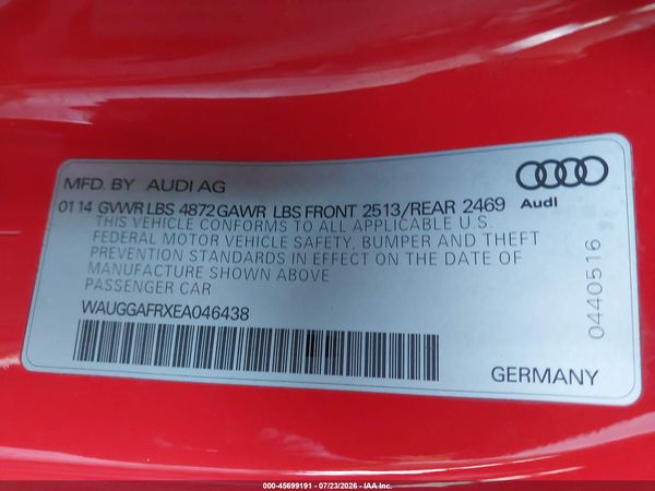 2014 AUDI S5 3.0T PREMIUM PLUS