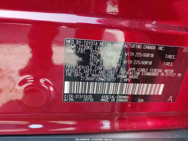 2021 TOYOTA RAV4 HYBRID XLE PREMIUM