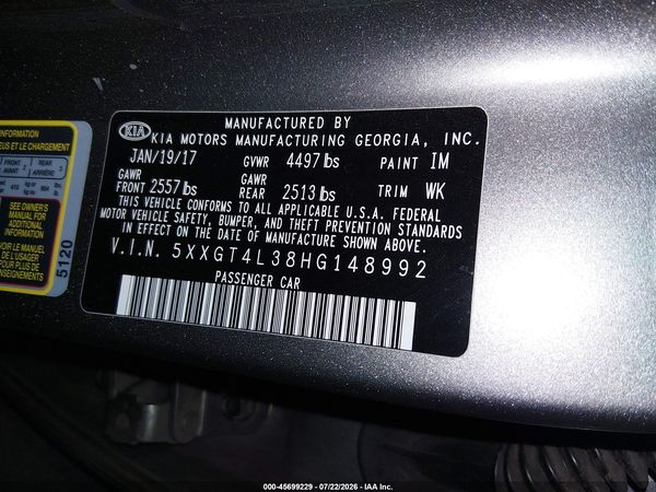 2017 KIA OPTIMA LX