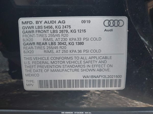 2020 AUDI Q5