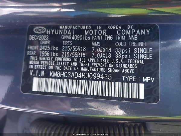2024 HYUNDAI KONA SEL — I9