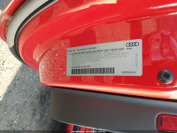 2018 AUDI RS 5 2.9T