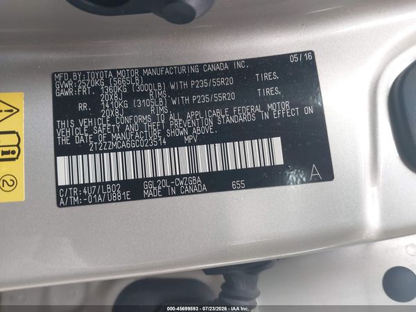 2016 LEXUS RX 350