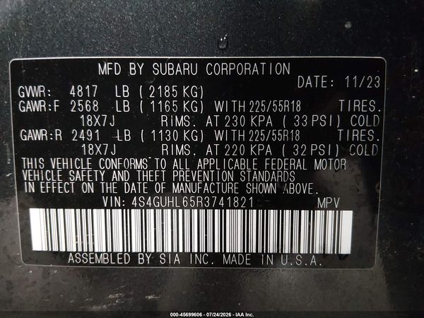 2024 SUBARU CROSSTREK LIMITED — I9