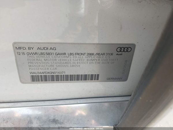 2016 AUDI A8 L 3.0T
