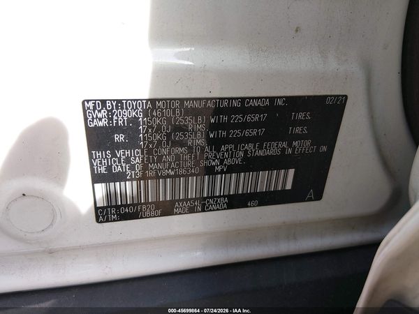 2021 TOYOTA RAV4 LE