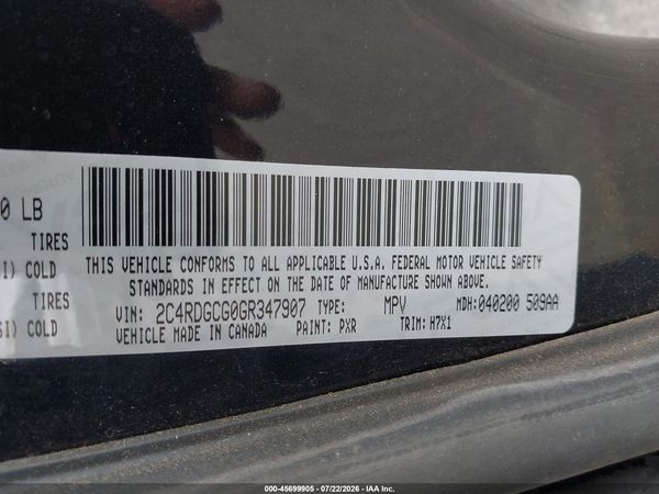 2016 DODGE GRAND CARAVAN SXT