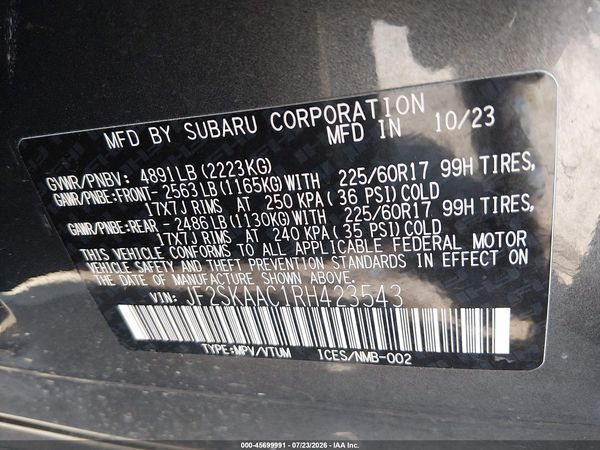 2024 SUBARU FORESTER Base