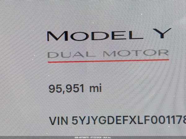 2020 TESLA MODEL Y