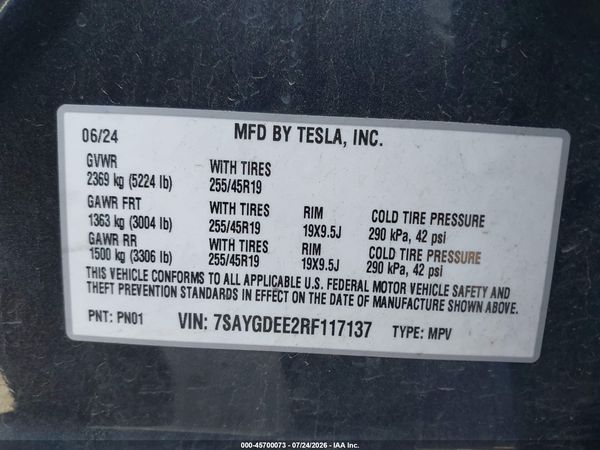 2024 TESLA MODEL Y