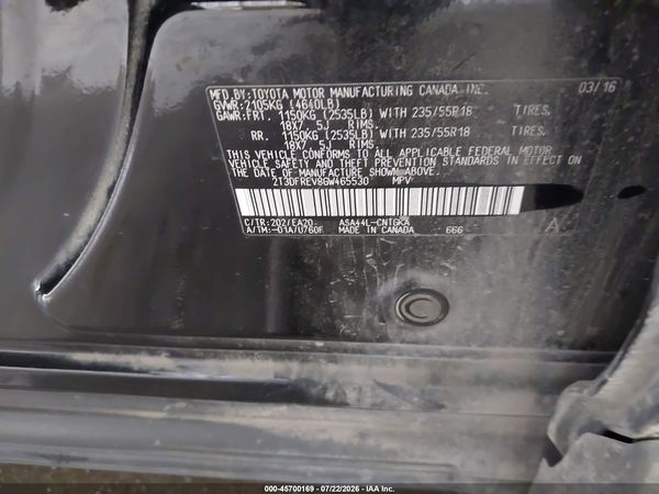 2016 TOYOTA RAV4 LIMITED