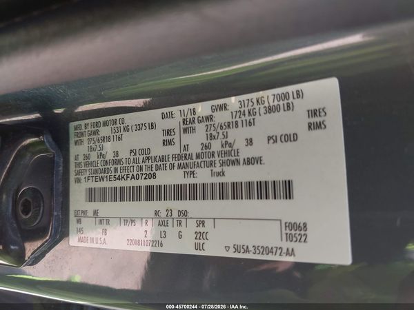 2019 FORD F-150 XLT