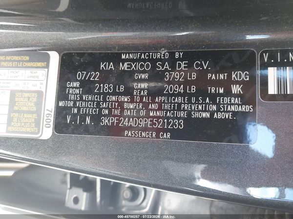 2023 KIA FORTE LX
