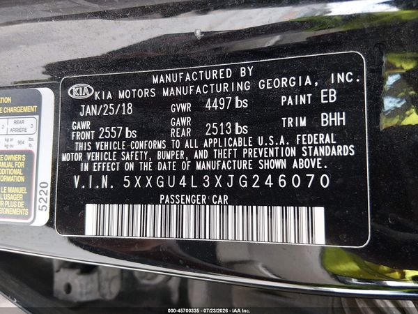 2018 KIA OPTIMA EX