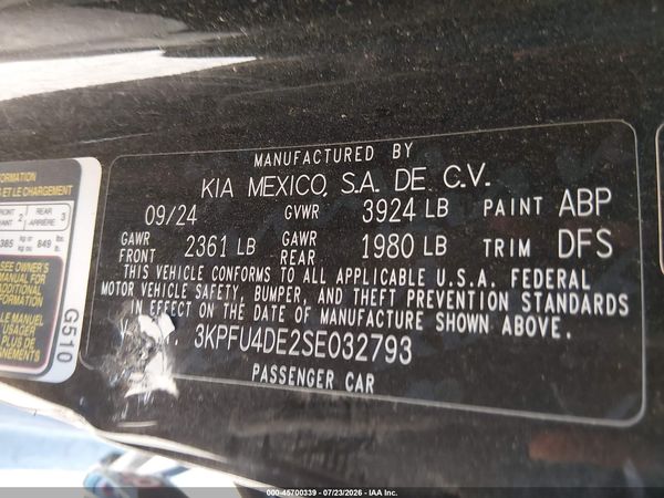 2025 KIA K4 EX
