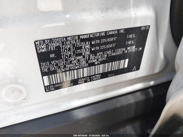 2025 TOYOTA RAV4 XLE