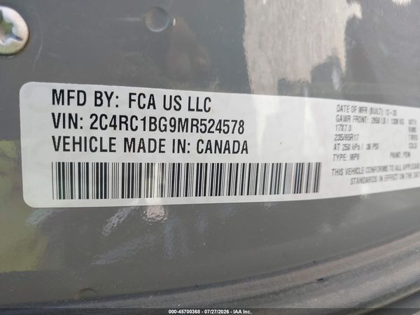 2021 CHRYSLER PACIFICA TOURING L