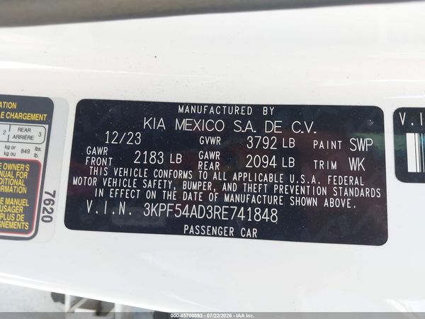 2024 KIA FORTE GT-LINE