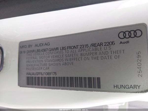 2018 AUDI A3