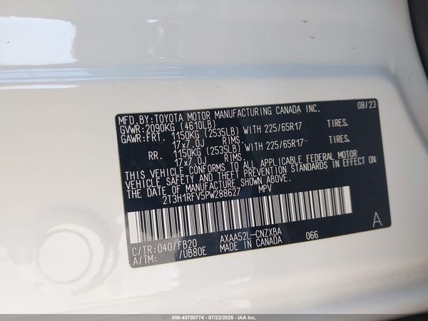 2023 TOYOTA RAV4 LE