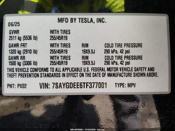 2026 TESLA MODEL Y