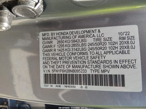 2022 HONDA PILOT AWD SPECIAL EDITION