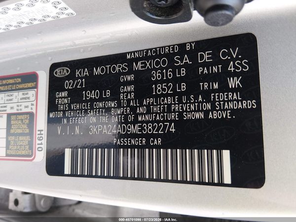 2021 KIA RIO LX
