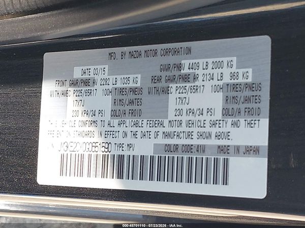 2016 MAZDA CX-5 TOURING