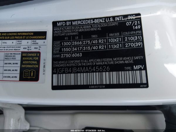 2021 MERCEDES-BENZ GLE 350 GLE350