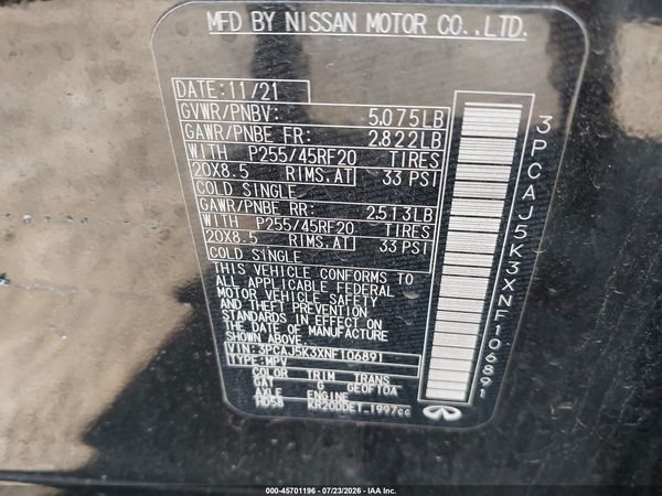 2022 INFINITI QX55 ESSENTIAL AWD