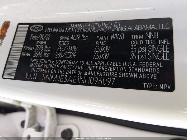 2022 HYUNDAI TUCSON LIMITED