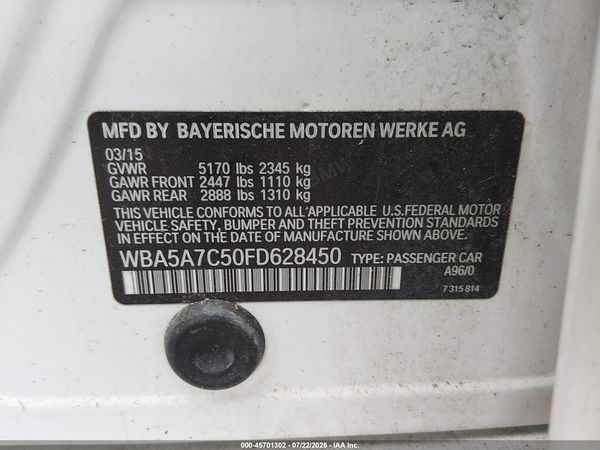 2015 BMW 528I XDRIVE
