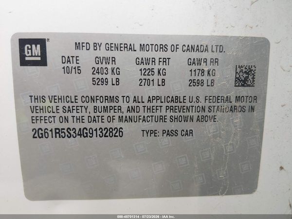 2016 CADILLAC XTS PREMIUM COLLECTION