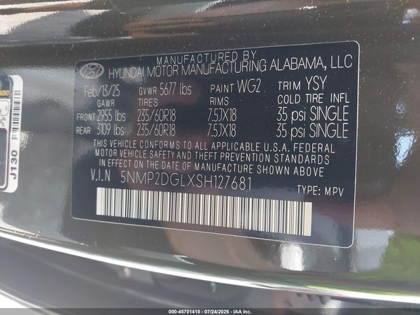 2025 HYUNDAI SANTA FE SEL